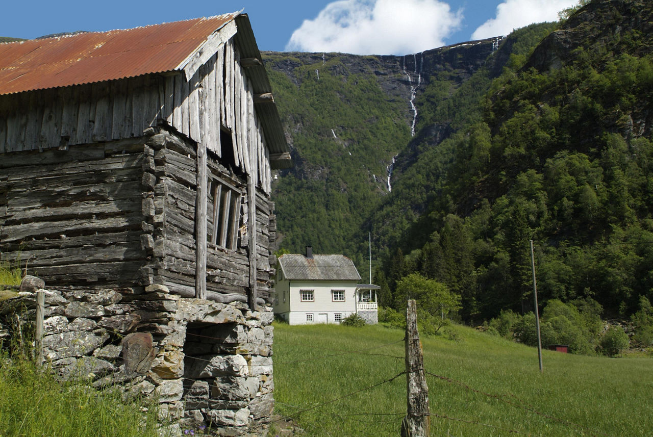 An old log home near Skjolden, Norway