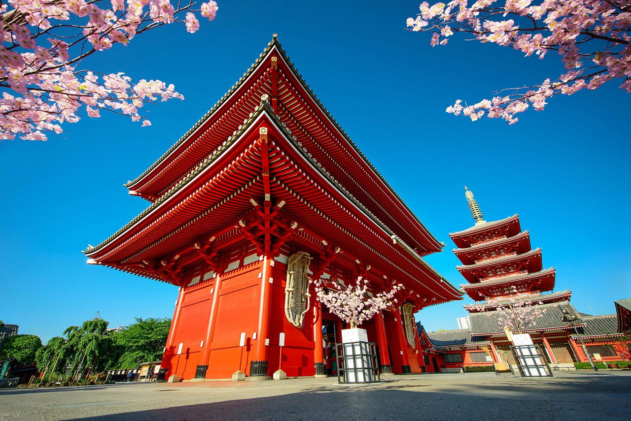 The Sensoji Temple in Tokyo, Japan