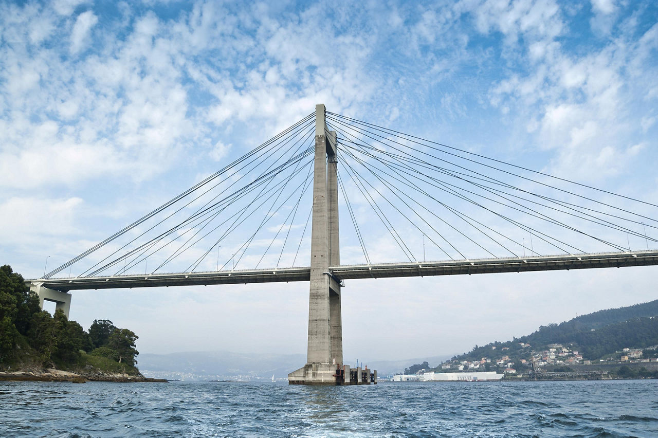 The Rande Bridge over the Vigo River in Spain