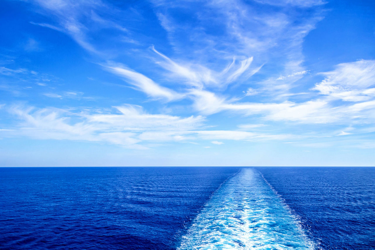 Cruise ship wake