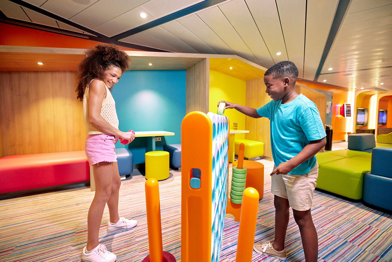 Friends Playing Games at Adventure Ocean