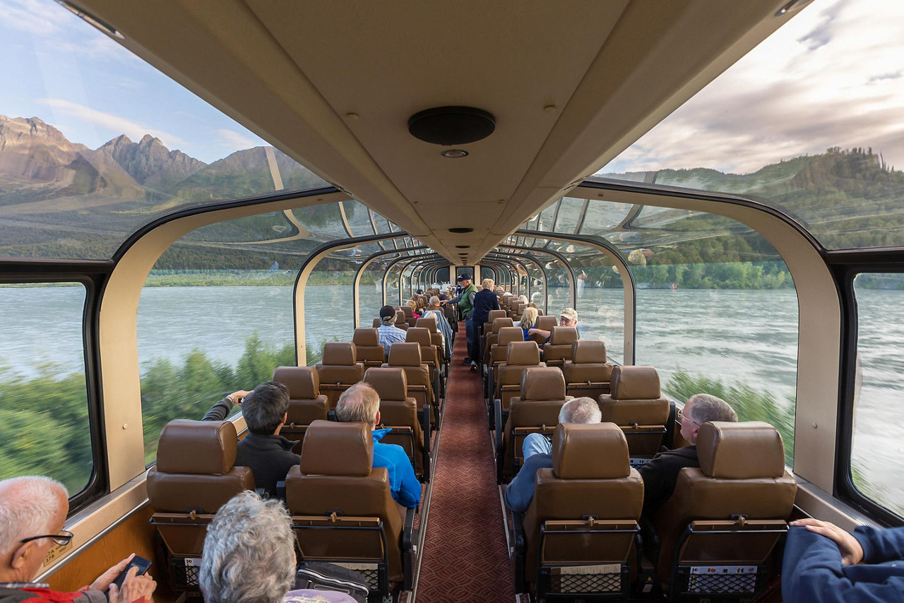 Glass Dome Rail Train in Alaska