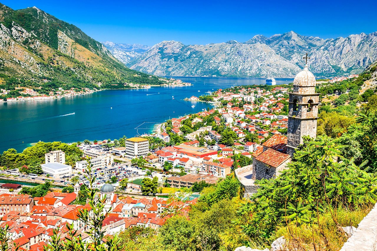 Kotor, Montenegro. Bay of Kotor bay is one of the most beautiful places on Adriatic Sea