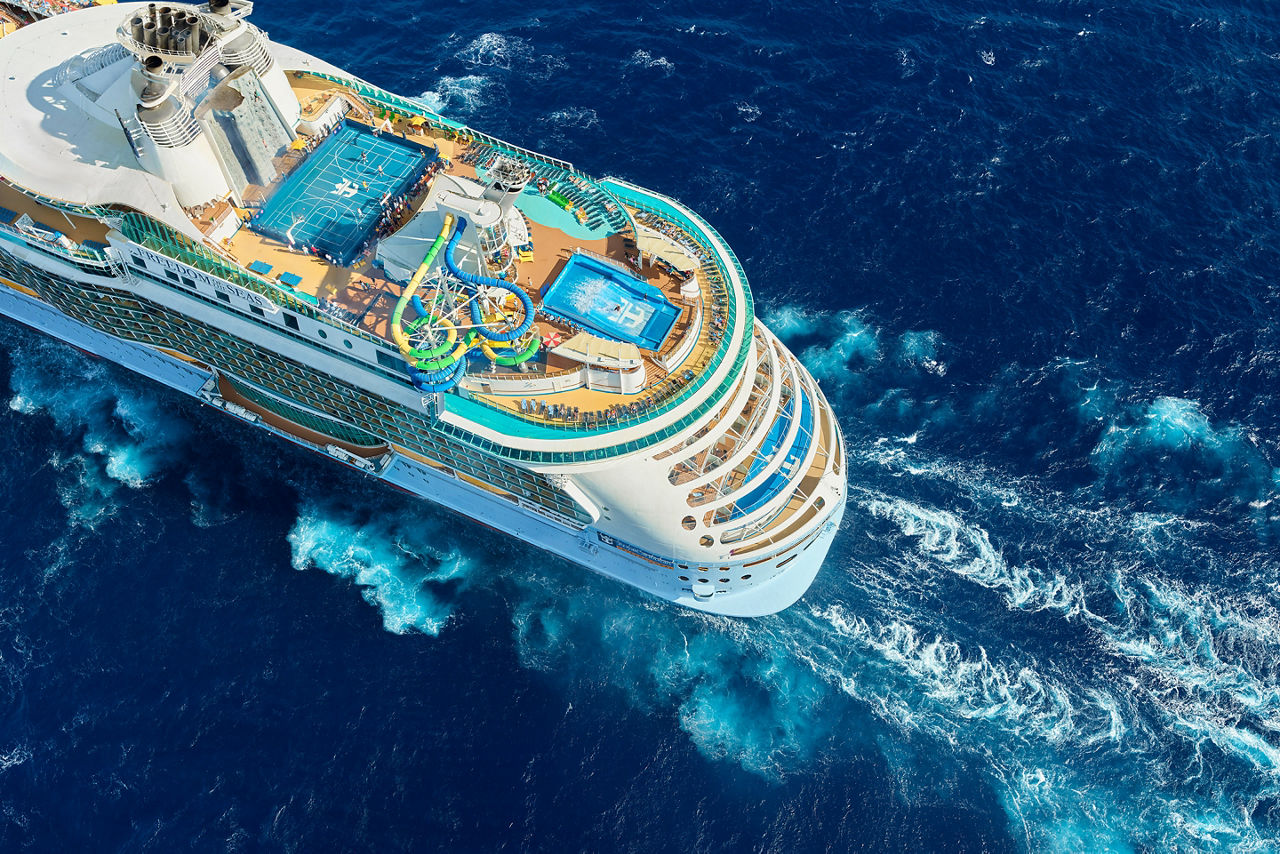 Freedom of the Seas Aft with the Perfect Storm
