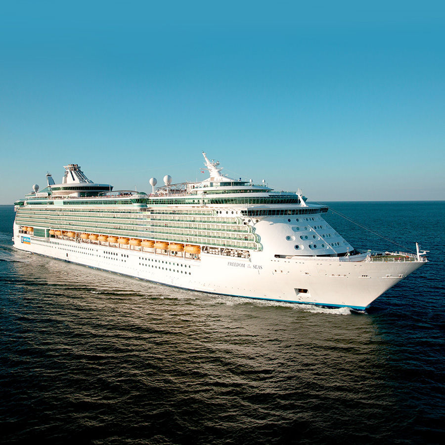 Freedom of the Seas, Side View, Bonaire, Curacao, Aruba Destinations