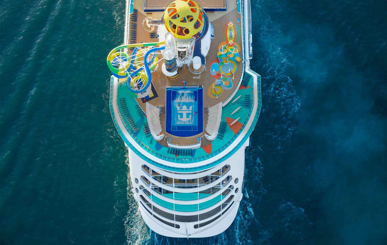 Aerial View of Independence of the Sea with FlowRider