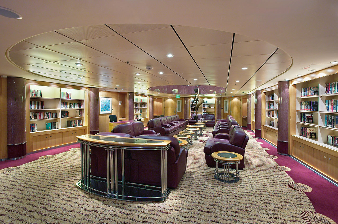 Interior of the Library and Card Room on Mariner of the Seas