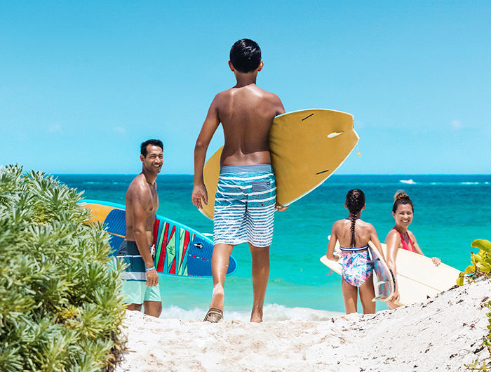 mexico family surfing beach 700 530