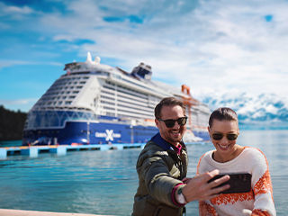 new nav alaska couple ship selfie