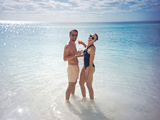 new nav couple caribbean bahamas beach v2