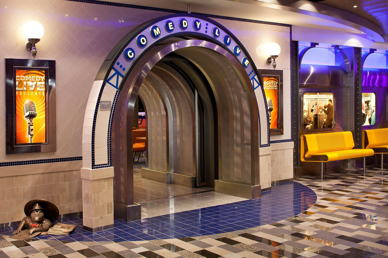 Live Comedy entrance,  Oasis of the Seas, OA, Oasis Class, Entertainment, onboard or on board,