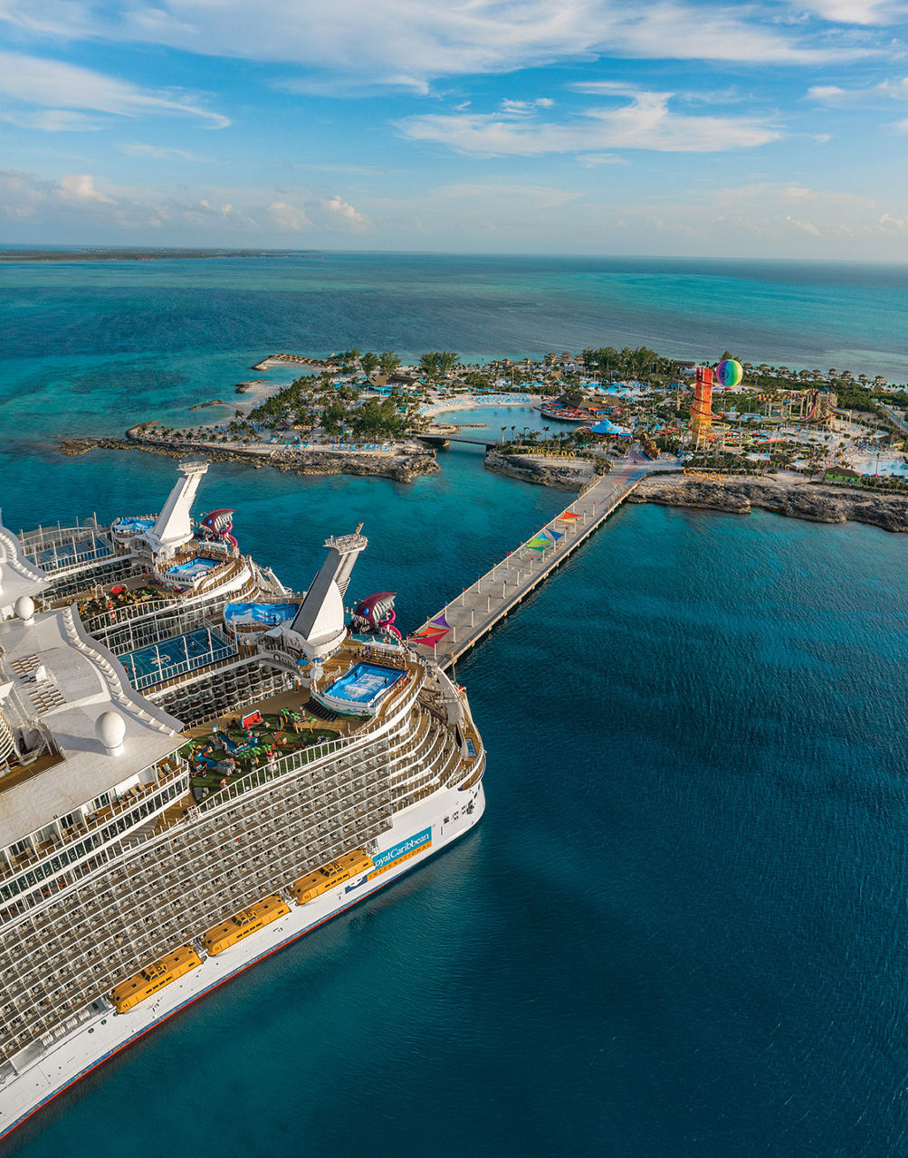 Oasis Class, Oasis of the Seas, Portside with Perfect Day Coco Cay in Background