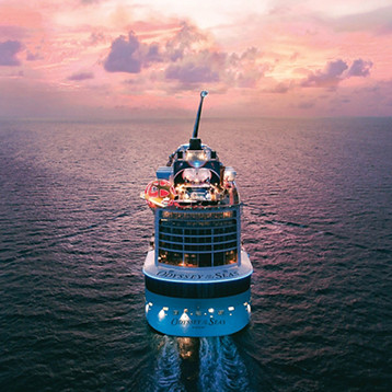 Odyssey of the Seas Sailing during Sunrise 