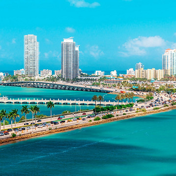 Port of Miami Skyline View of South Beach and Star Island