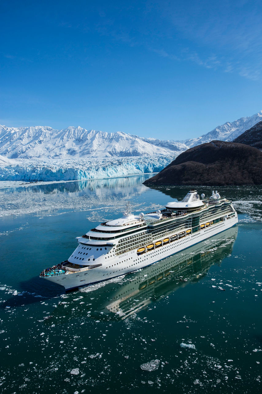 Aerial View of Radiance of the Seas Cruise Visiting Alaska, Vancouver, New Zealand, Australia