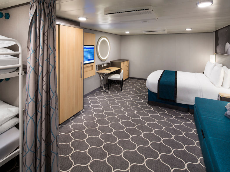 Family Interior Stateroom Cat. FI - Room #11149 Deck 11 Forward Portside
Harmony of the Seas - Royal Caribbean International