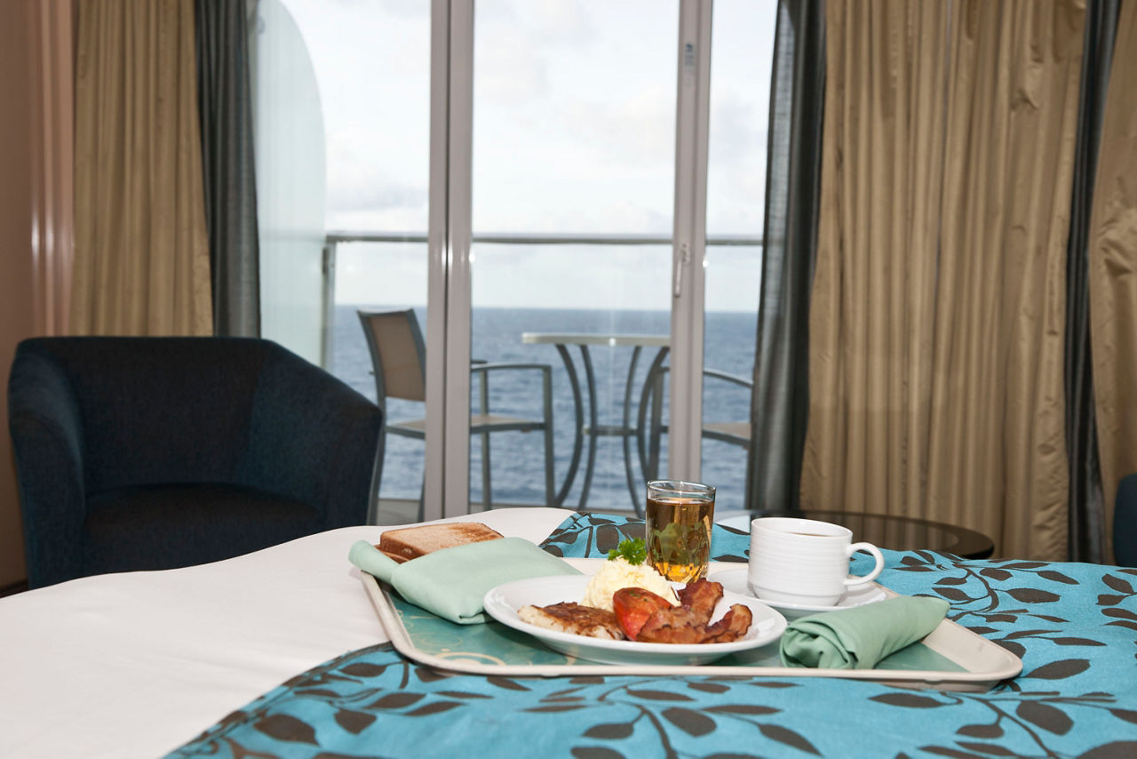 Room Service Bottle Glass in Bed