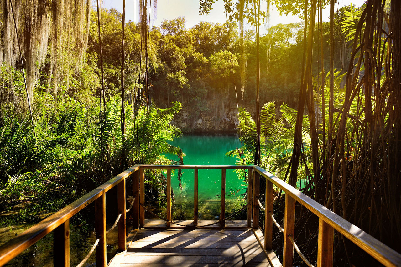 The 3 Eyes National Park (Los Tres Ojos) in Santo Domingo, Caribbean, Dominican Republic