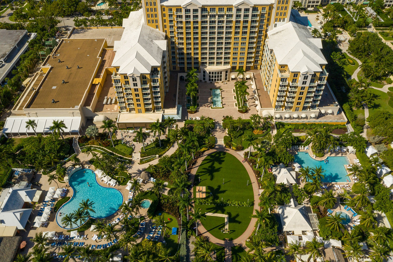 Aerial photo Ritz Carlton Hotel Key Biscayne Miami Florida USA