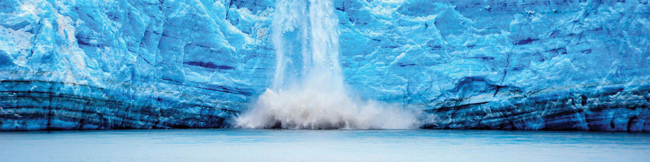 Alaska Hubbard Glacier Waterfall