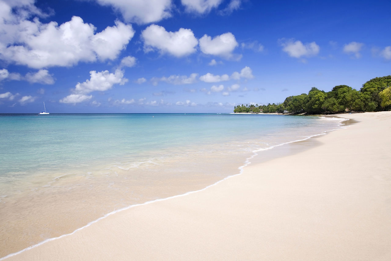 Beach on west coast of Barbados