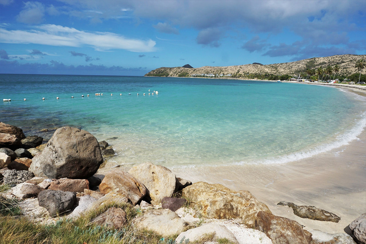 Beautiful Cockleshell Bay beach, St. Kitts.