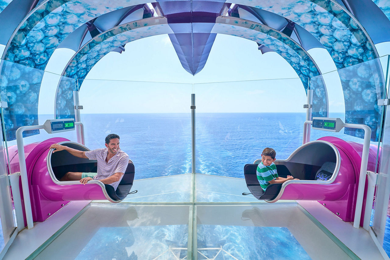 Dad and son facing off at start of Ultimate Abyss slide
