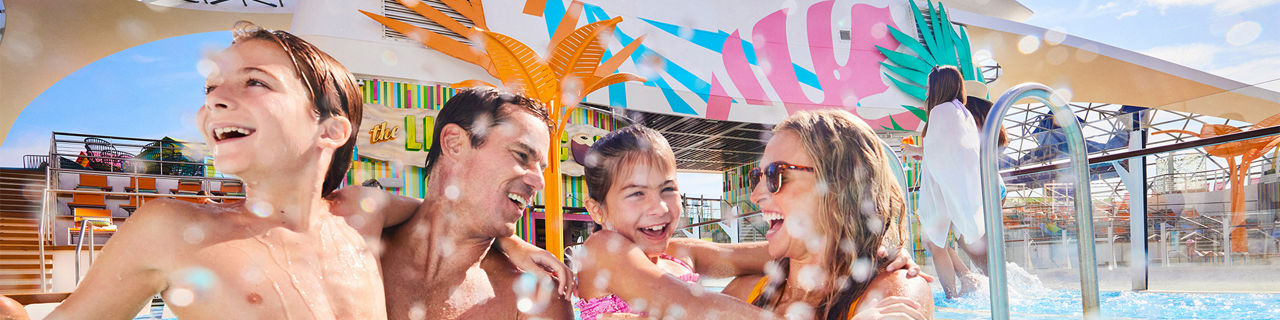 Family in Portside pool, Utopia of the Seas