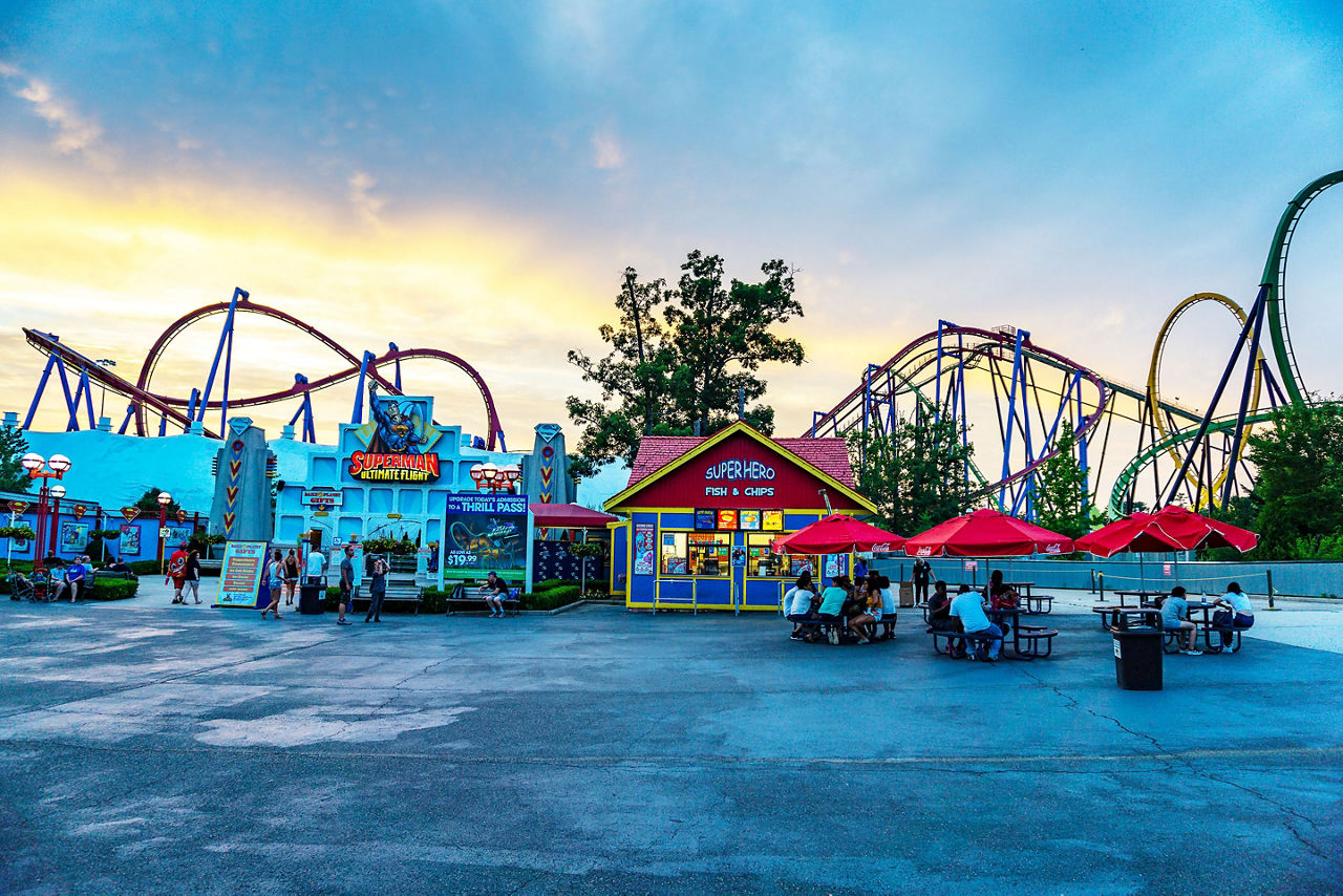 Guests having fun at Six Flags Great Adventure
