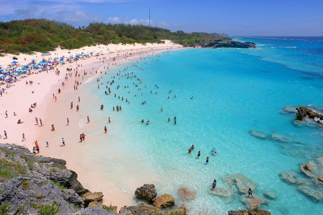 Horseshoe Bay Beach in Bermuda.