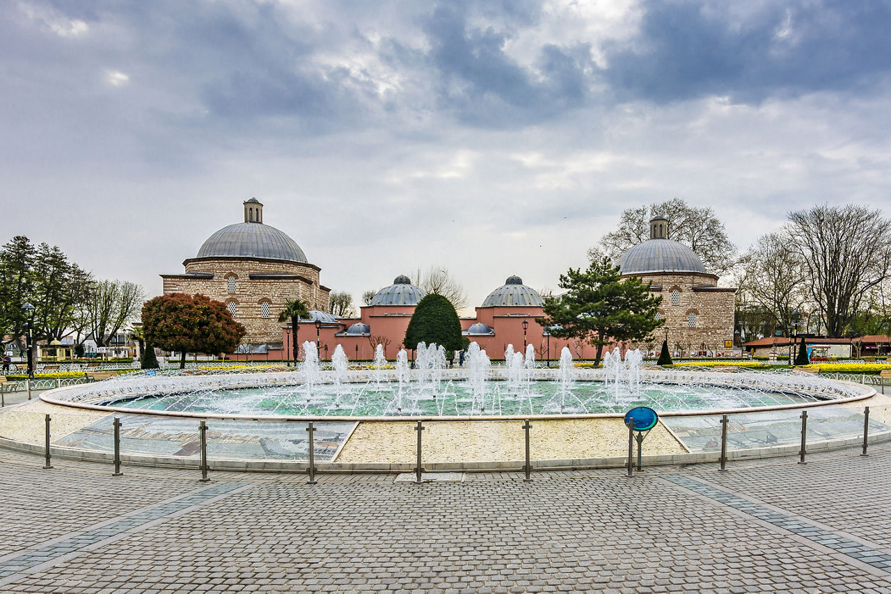 Hurrem Sultan view from Sultanahmet Park in Istanbul