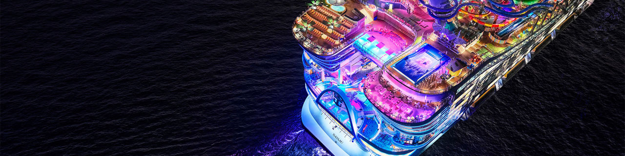 Icon of the Seas Night Aerial