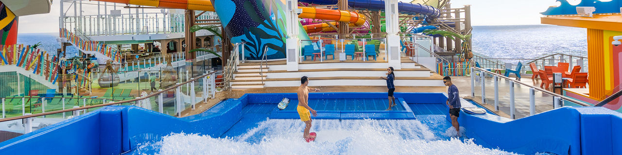 Icon of the Seas Flowrider and Thrill Island