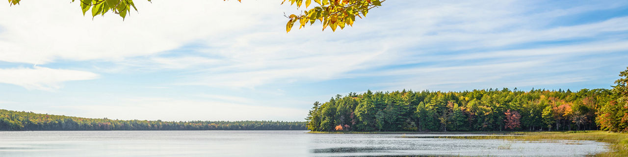 Kejimkujik lake in fall from Jeremy Bay Campground (Kejimkujik National Park, Nova Scotia, Canada)