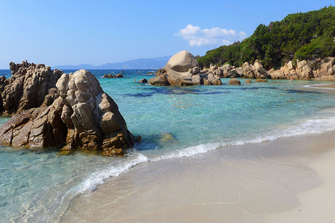 Beautiful pristine beach La Plage D Argent Corsica
