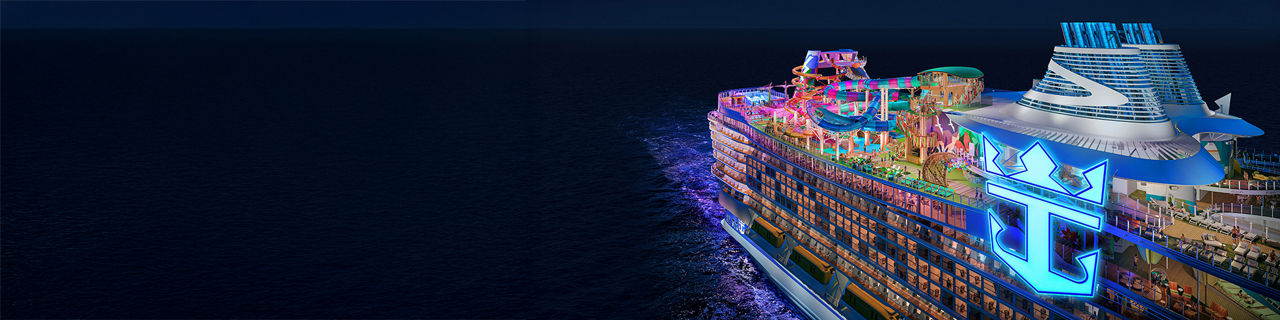 Legend of the Seas Ship Aerial Night