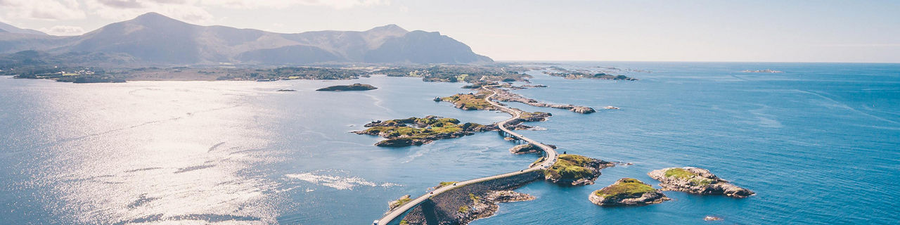 Molde, Norway, Atlantic Road Aerial View