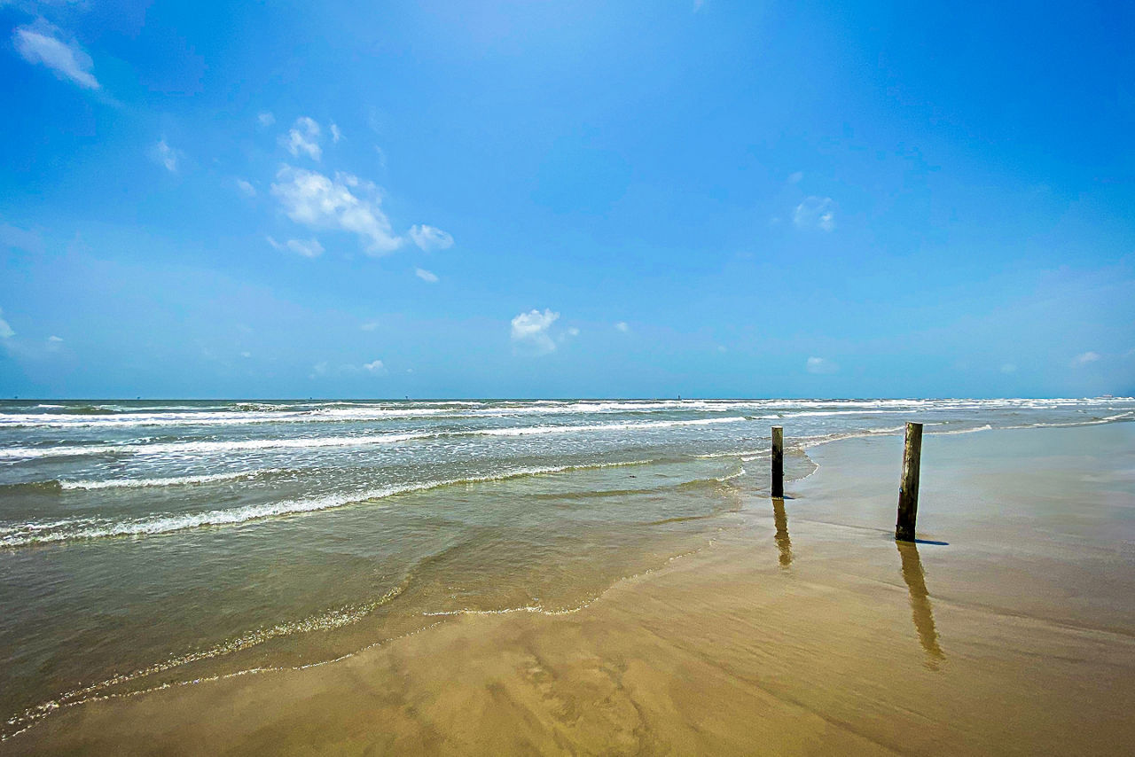 Mustang Island State Park Ocean View Looking Off At The Gulf Of Mexico
