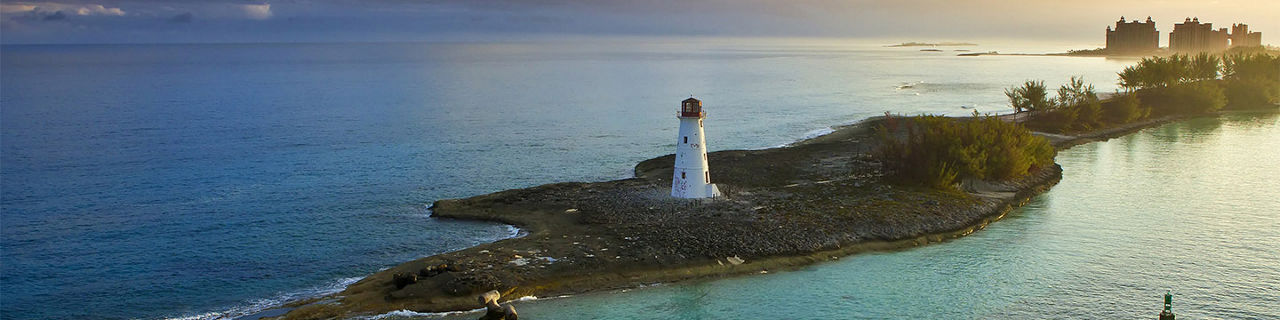 Paradise Island Lighthouse During Sunset
