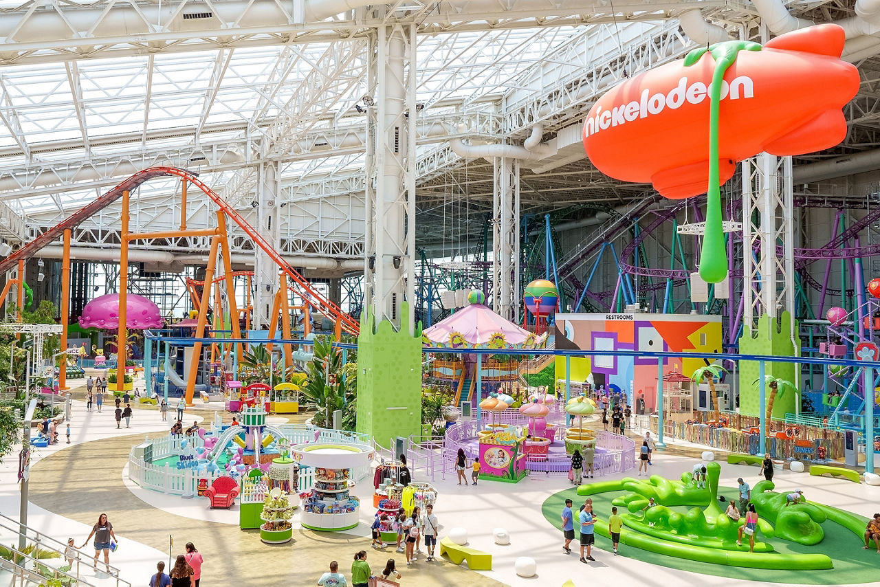 Nickelodeon Universe amusement park at the American Dreams mall. 