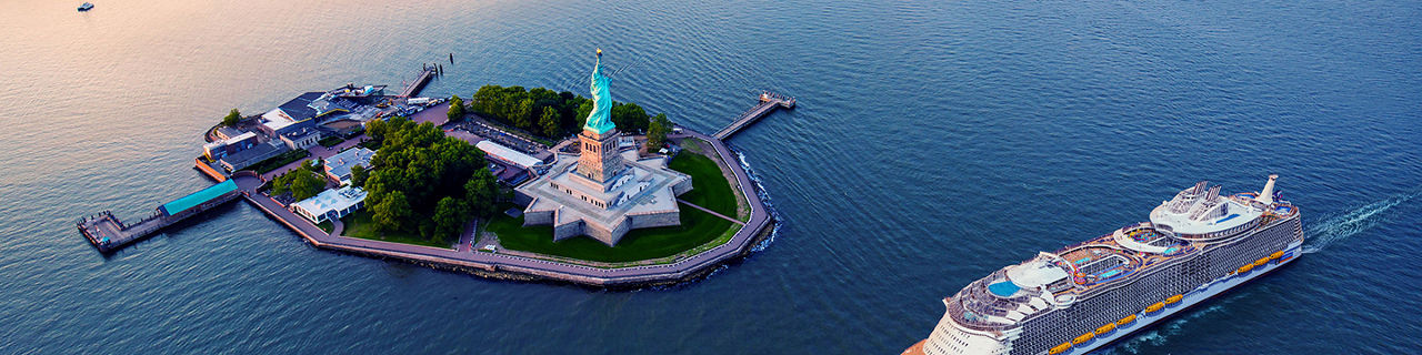 Oasis of the Seas by Statue of Liberty, New York City, New York