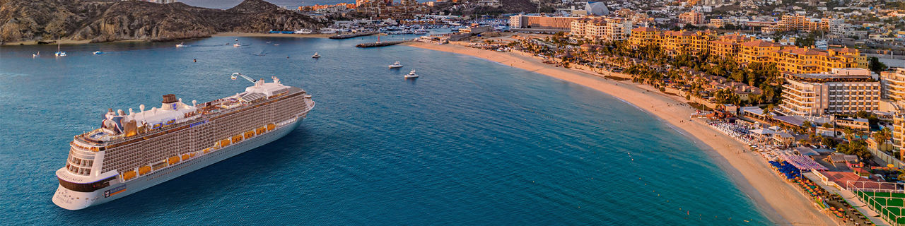 Ovation of the Seas Ship Aerial View Cabo San Lucas Beach