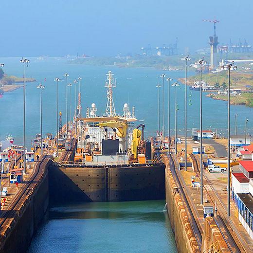 Panama Canal, Second Lock Entrance Pacific Ocean