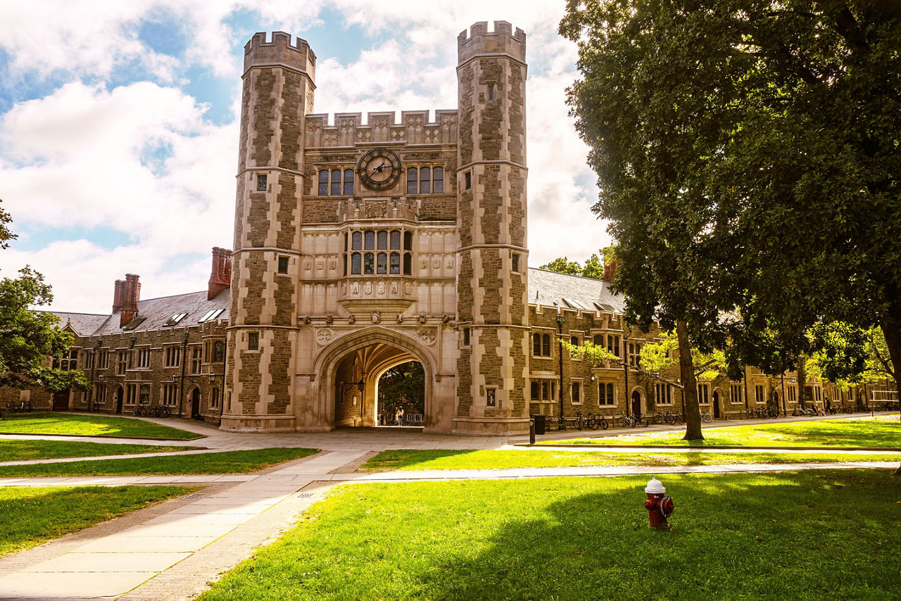 Princeton campus on a warm sunny autumn day.