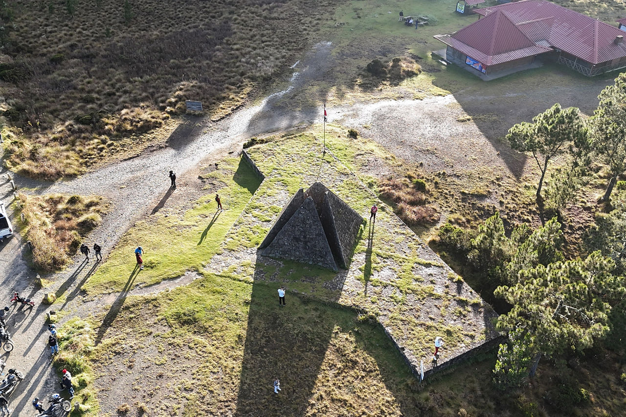 Pyramid-shaped monument tucked inside Valle Nuevo National Park, Dominican Republic.