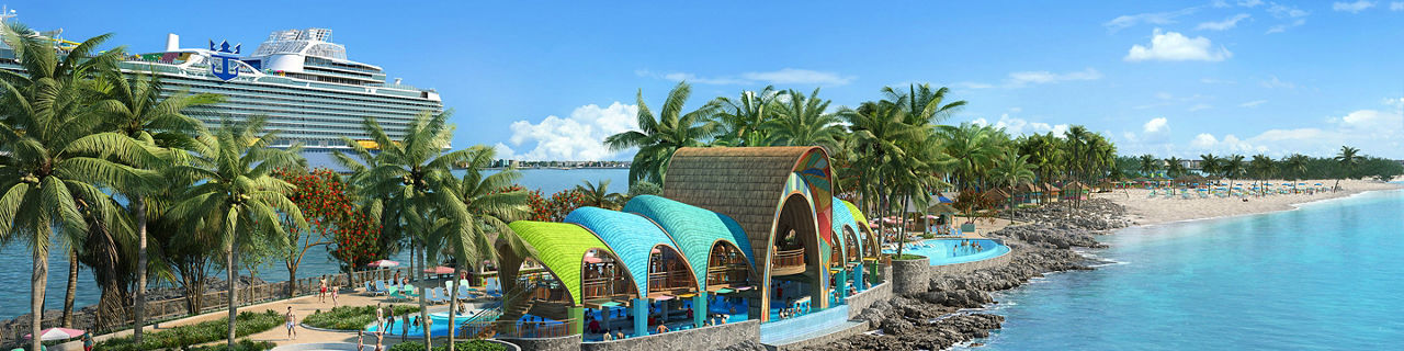 Aerial shot of Royal Beach Club Paradise Island