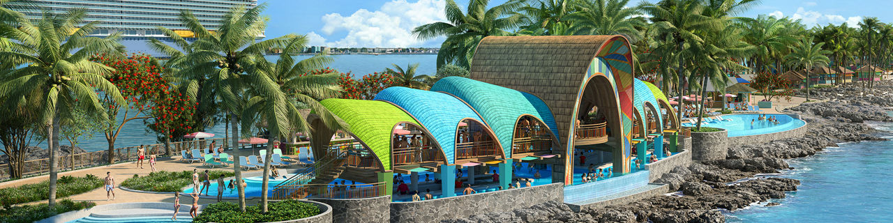 royal beach club paradise island aerial shot party cove rocky beach leaderboard 1920 480