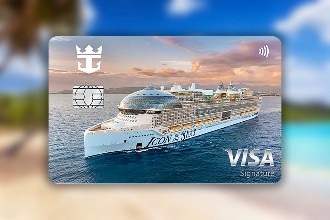 royal caribbean visa signature card mockup