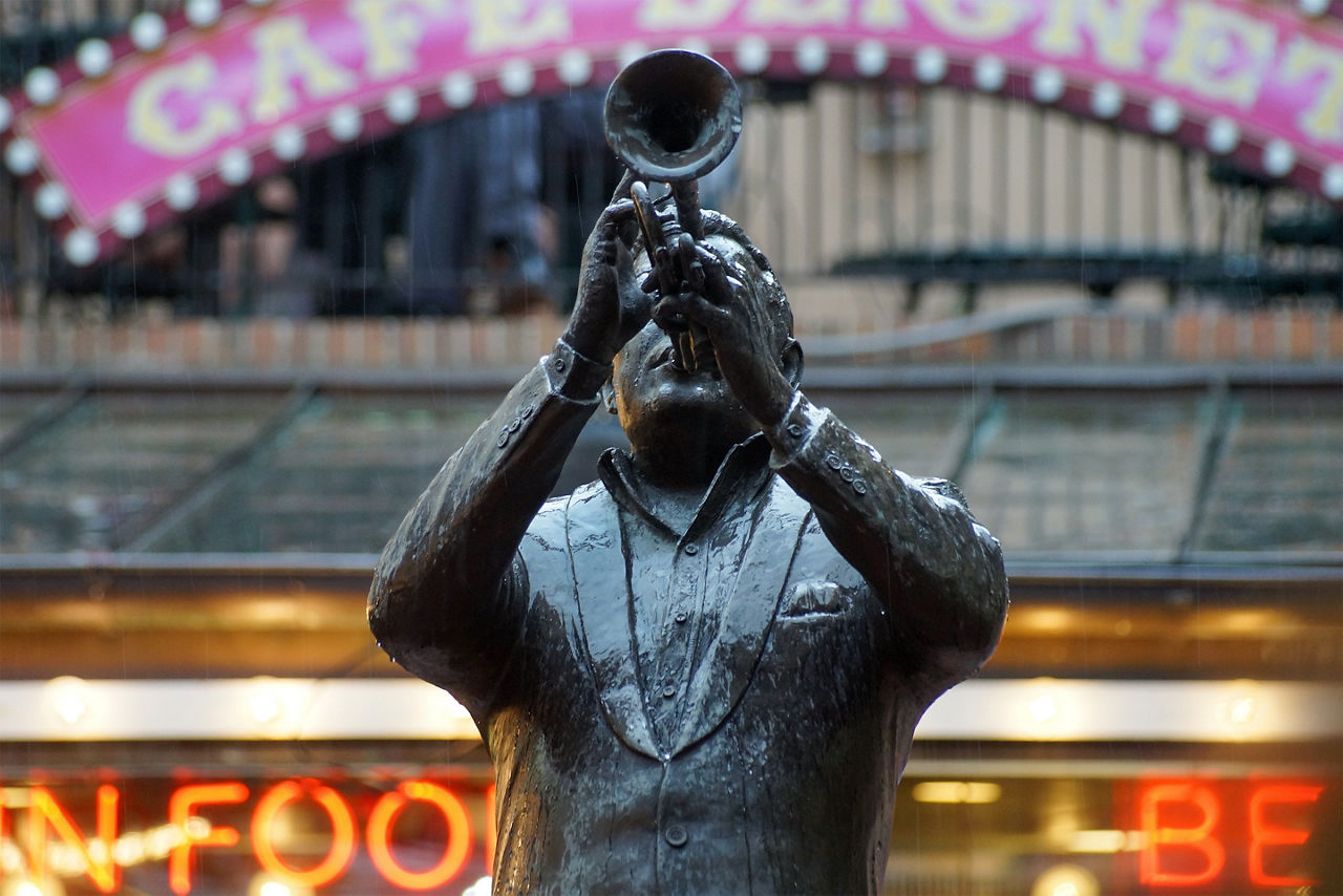 Statue musician in New Orleans