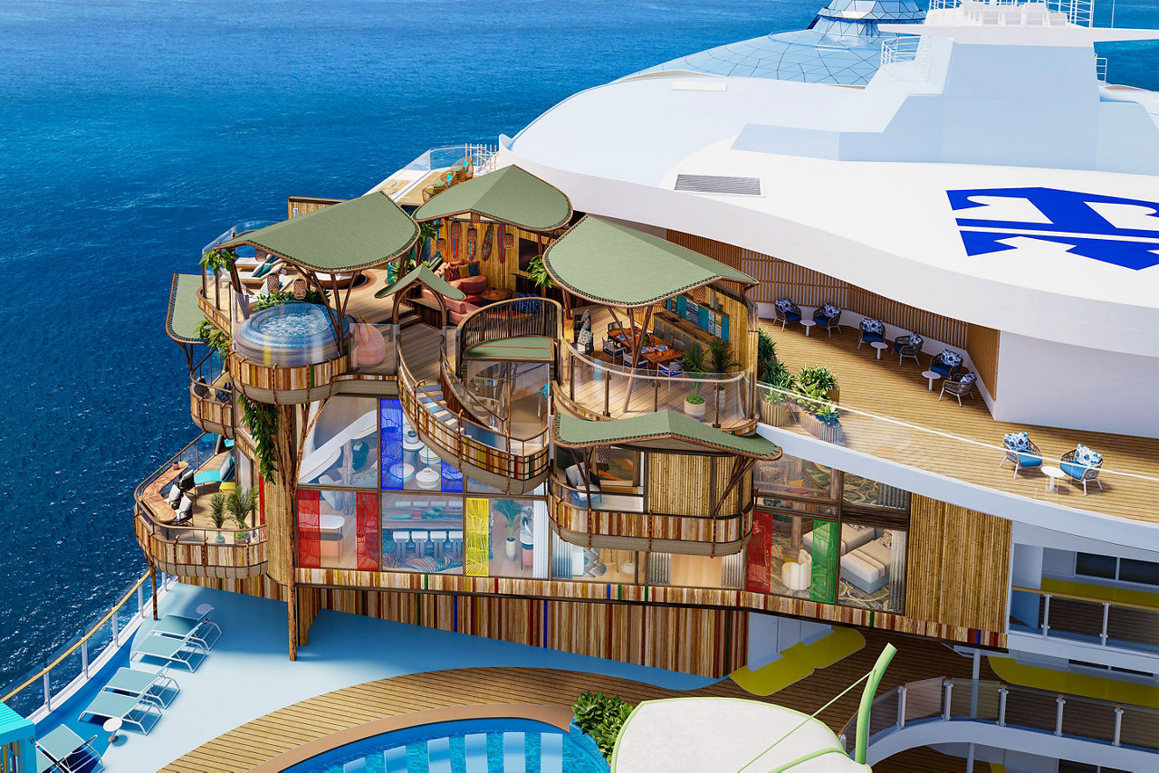 Hero of the Seas Ultimate Family Treehouse, aerial, render